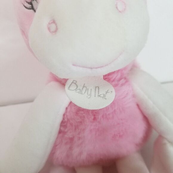 Baby Nat‎ Unicorn Pink Stuffed Plush with Spakley Accents & Security Blanket - Picture 9 of 15